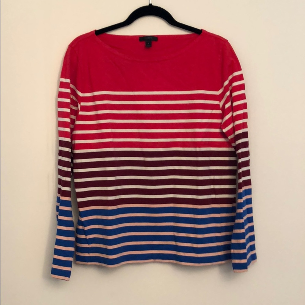 J. Crew multi-stripe long sleeve tee